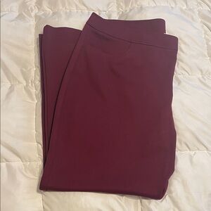 Anne Klein Straight-Leg Pants • Size 22W • Burgundy
